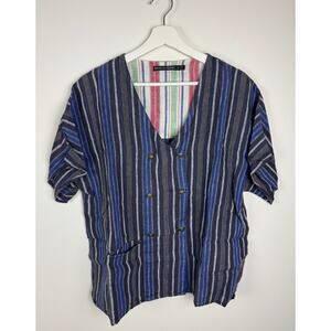 Gudrun Sjoden Striped Linen Top M